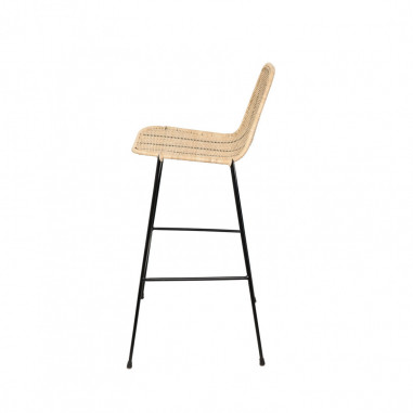 TABURETE CARLO NATURAL/NEGRO