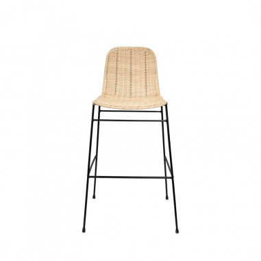 TABURETE CARLO NATURAL/NEGRO