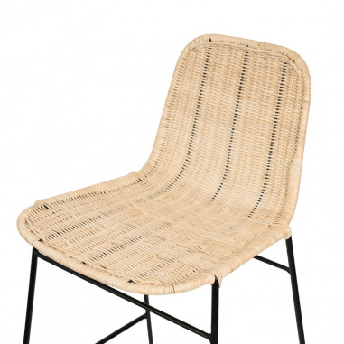 TABURETE CARLO NATURAL/NEGRO