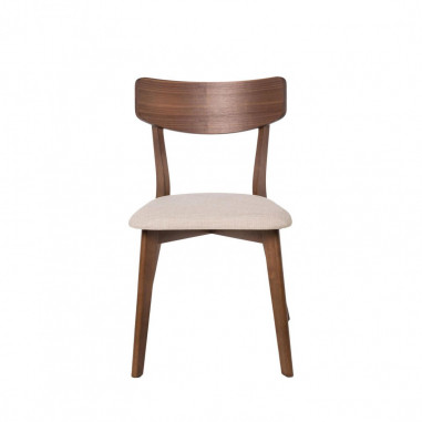 SILLA KEIRA NOGAL BEIGE