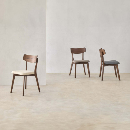 SILLA KEIRA NOGAL BEIGE