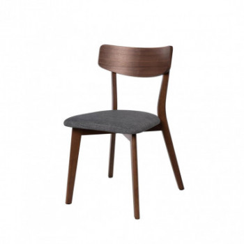 SILLA KEIRA NOGAL GRIS DARK