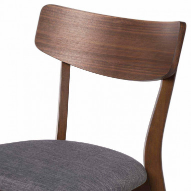 SILLA KEIRA NOGAL GRIS DARK