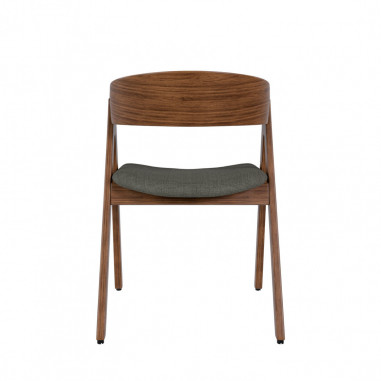 SILLA RINA NOGAL GRIS OSCURO