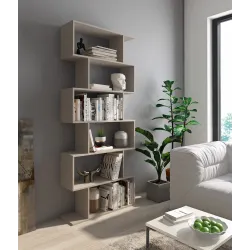 ESTANTERIA ASIMETRIC ALTA MOD. AURA BEIGE O ROBLE MAUVELLA 2