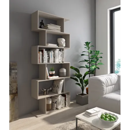ESTANTERIA ASIMETRIC ALTA MOD. AURA BEIGE O ROBLE MAUVELLA