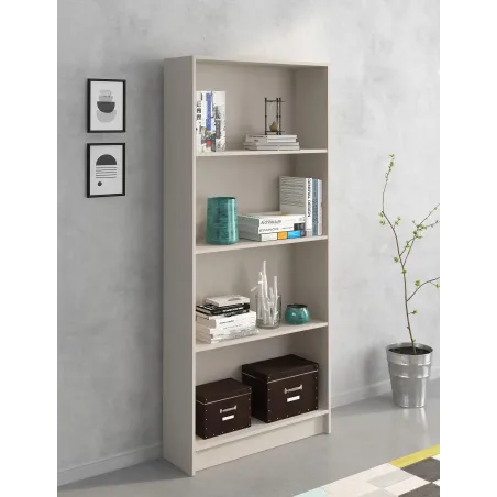 ESTANTERIA 4H MOD. AURA BEIGE O ROBLE MAUVELLA