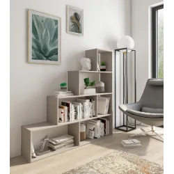 ESTANTERIA ESCALERA MOD. AURA BEIGE O ROBLE MAUVELLA