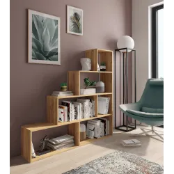 ESTANTERIA ESCALERA MOD. AURA BEIGE O ROBLE MAUVELLA 2