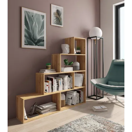 ESTANTERIA ESCALERA MOD. AURA BEIGE O ROBLE MAUVELLA