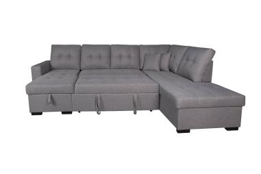 Rinconera chaiselongue cama Aitana con arcón gris