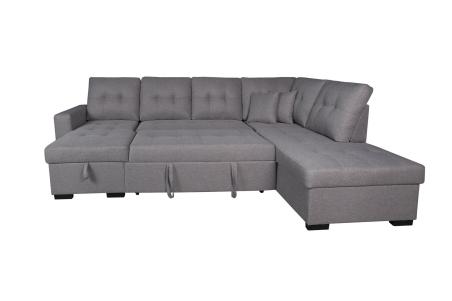 Rinconera chaiselongue cama Aitana con arcón gris
