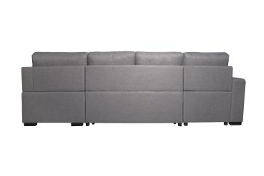 Rinconera chaiselongue cama Aitana con arcón gris
