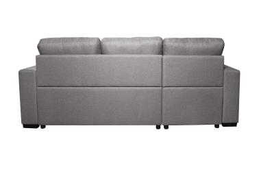 Chaiselongue cama Salem con arcón gris