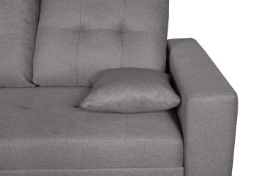 Chaiselongue cama Salem con arcón gris