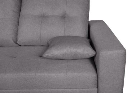 Chaiselongue cama Salem con arcón gris