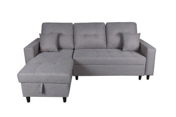 Chaiselongue Norman con arcón gris