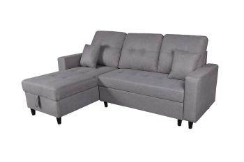 Chaiselongue Norman con arcón gris 2