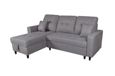 Chaiselongue Norman con arcón gris
