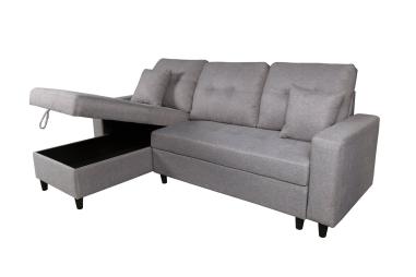 Chaiselongue Norman con arcón gris
