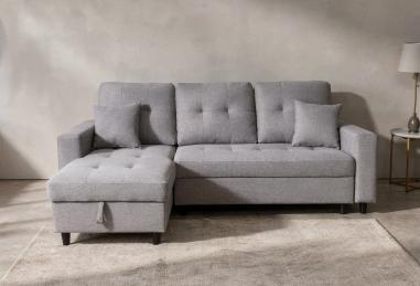 Chaiselongue Norman con arcón gris