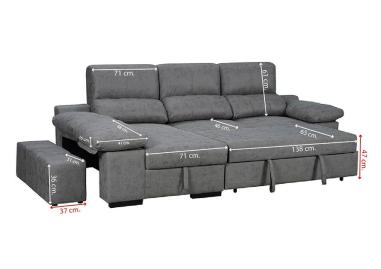 Shaiselongue cama Huesca Cemento y Piedra