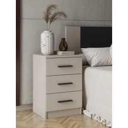 MESITA DE NOCHE 3C MOD. AURA BEIGE O ROBLE MAUVELLA O BLANCO