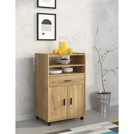MUEBLE COCINA 2P1C2H RUEDAS MOD. AURA BEIGE O MAUVELLA