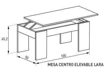 Mesa centro elevable Lara