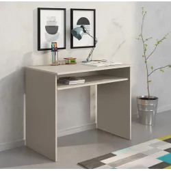 MESA ESTUDIO CON BANDEJA MOD AURA GRIS O MAUVELLA