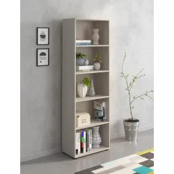 ESTANTERIA 182 5H PATAS MOD. AURA BEIGE O MAUVELLA O BLANCO