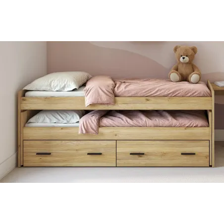 CAMA COMPACTA CAJONES MOD. AURA BEIGE O MAUVELLA O BLANCO
