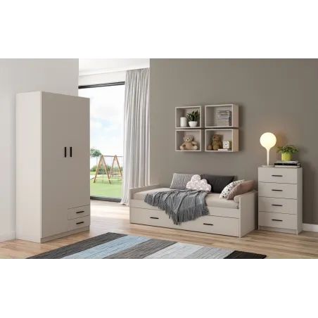 CAMA NIDO MOD.AURA BEIGE O MAUVELLA O BLANCO