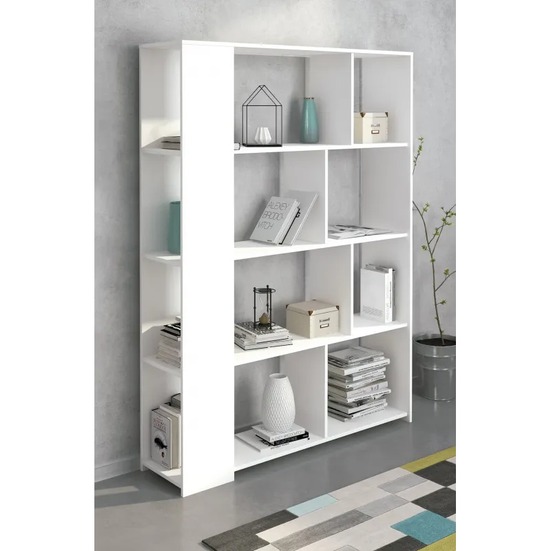 ESTANTERIA 129 CM. MOD. AURA BEIGE O ROBLE MAUVELLA O BLANCO