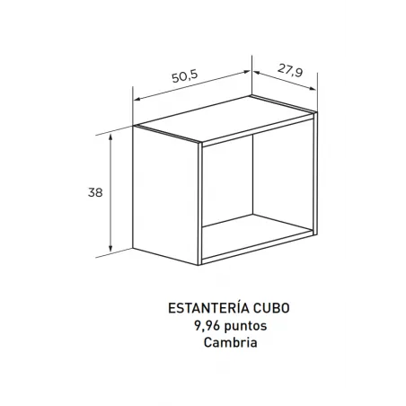 ESTANTERIA CUBO MOD. CHAMPION CAMBRIA BLANCO