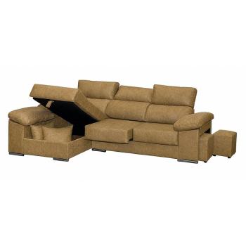 Chaiselongue 2 puff c/ arcón izquierda Franca 2