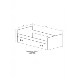 CAMA NIDO C/FRONTAL MOD. CHAMPION CAMBRIA BLANCO 2