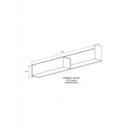 ESTANTE L 202 CM. CHAMPION CAMBRIA BLANCO 2
