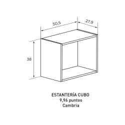 ESTANTERIA CUBO DONALD ACABADO PUCCINI y ANDERSEN 2