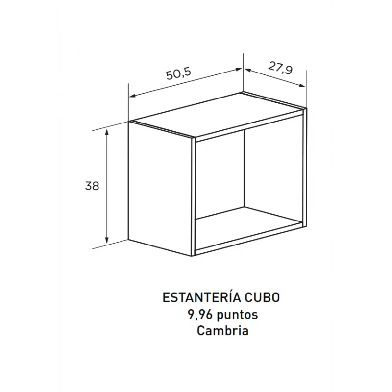 ESTANTERIA CUBO DONALD ACABADO PUCCINI y ANDERSEN