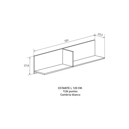 ESTANTE L 120 CM. DONALD PUCCINI O ANDERSEN