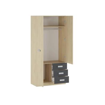 Armario 2 puertas 3 cajones Donald | Relax Muebles 2