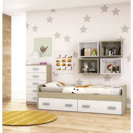 CAMA NIDO 2 CAJONES DONALD ACABADO PUCCINI-ANDERSEN - PUCCIN