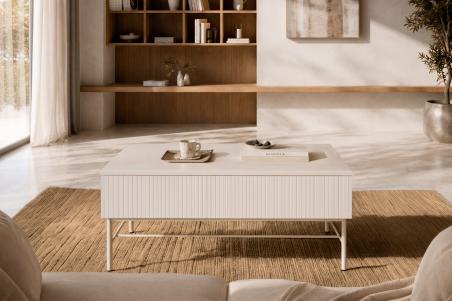 Mesa Centro Elevable Oslo Perla | Relax Muebles