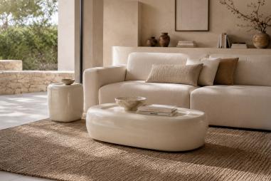Mesa Centro Carter Beige Brillo | Relax Muebles