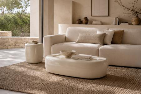 Mesa Centro Carter Beige Brillo | Relax Muebles