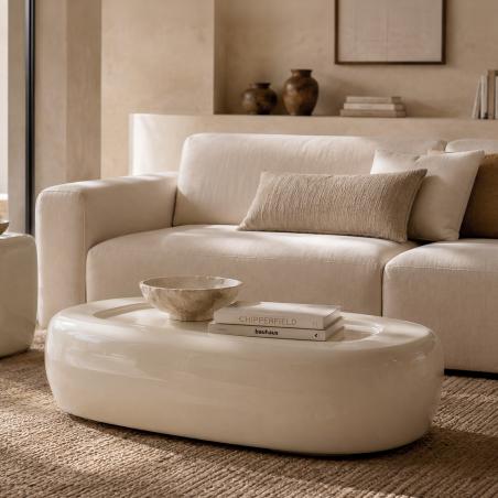 Mesa Centro Carter Beige Brillo | Relax Muebles