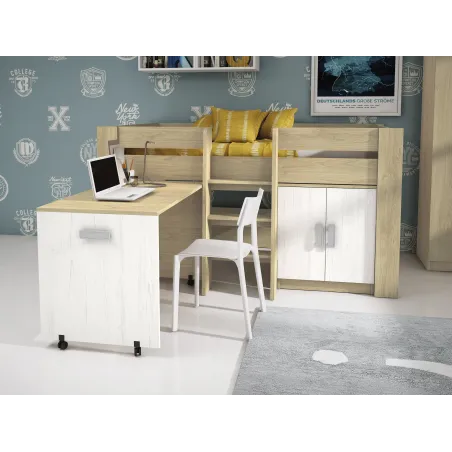 CAMA BLOCK C/MESA ESTUDIO DONALD ACABADO PUCCINI-ANDERSEN -