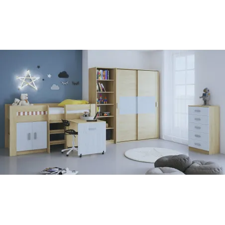 CAMA BLOCK C/MESA ESTUDIO DONALD ACABADO PUCCINI-ANDERSEN -