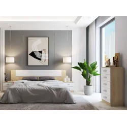 DORMITORIO CON MESITAS Y SINFONIER DONALD ACABADO ANDERSEN-P 2